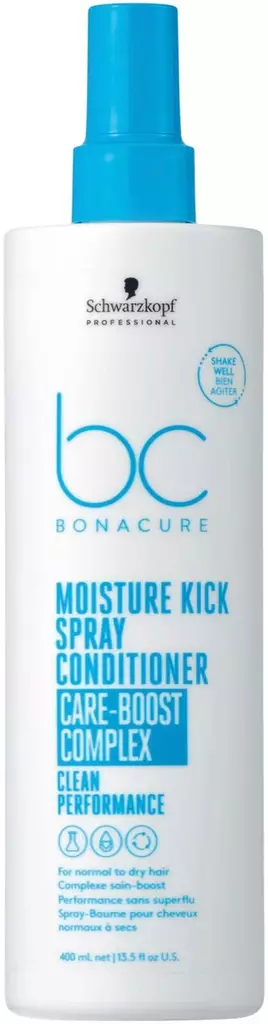 Bonacure Moisture Kick Spray Conditioner 400ml - kosteuttava hoitosuihke - XXL koot - 5000183 - 5