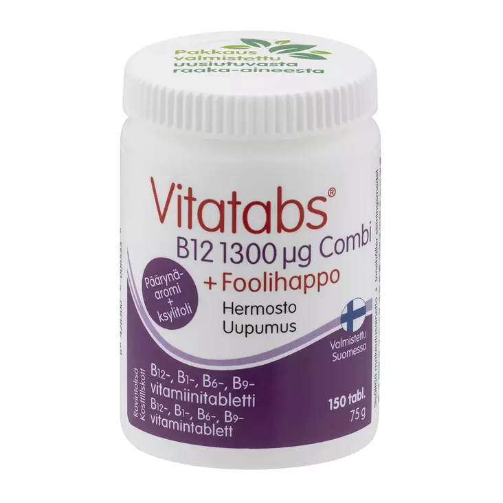 Vitatabs B12 1300µg Combi päärynä 150 tabl. / 75 g - Hyvinvointi - 81000020 - 2