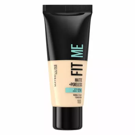 Maybelline Fit Me Matte & Poreless Foundation 100 Warm Ivory 30ml - Meikkivoiteet - 24100011 - 1