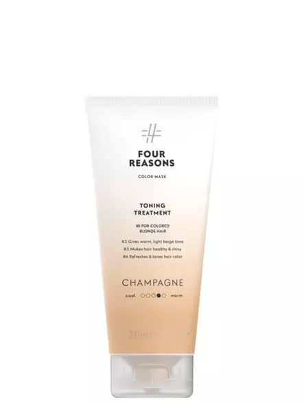 Four Reasons Color Mask Toning Treatment Champagne 200ml - sävyttävä hiusnaamio - Color mask vaaleille hiuksille - 6418414039242 - 1