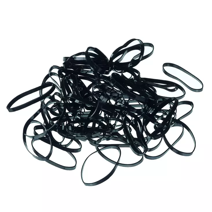 Sibel Silikonilenkit 250kpl (black) 35mm (4432958) - Kampaustarvikkeet - 15000073 - 2