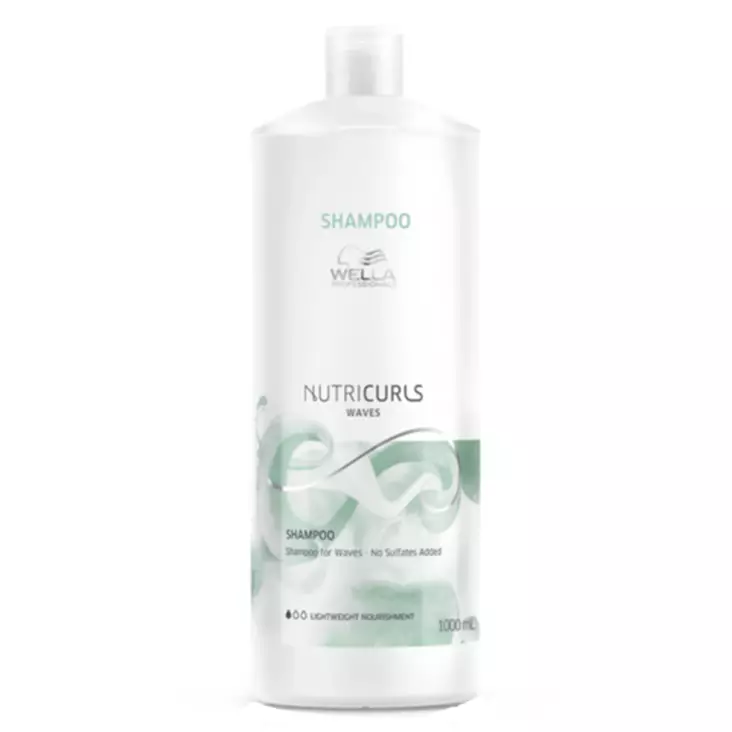 Wella NutriCurls Shampoo for Waves 1000ml - shampoo laineikkaille hiuksille - XXL koot - 13000143 - 2
