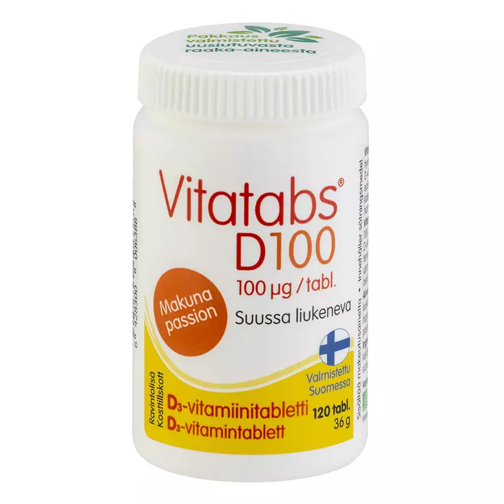 Vitatabs D 100 Passion 120 tabl. / 36 g - Hyvinvointi - 81000023 - 1