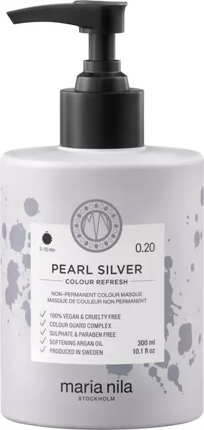 Maria Nila Colour Refresh 0.20 PEARL SILVER 300ml - Color mask vaaleille hiuksille - 37000074 - 1