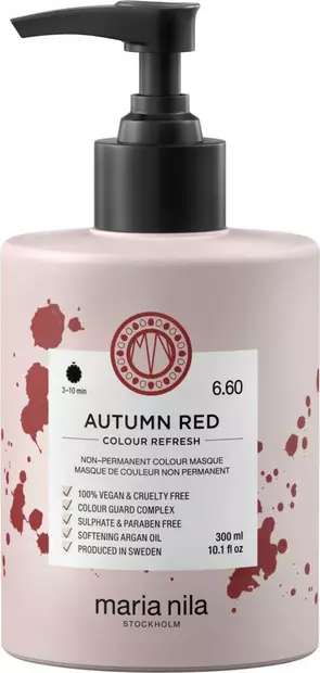 Maria Nila Colour Refresh 6.60 AUTUM RED 300ml - Color mask punaisille hiuksille - 37000064 - 1
