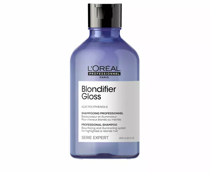 L'oreal Serie Expert Blondifier Gloss Shampoo 300ml - vaaleille hiuksille - Korjaavat shampoot - 9000104 - 1