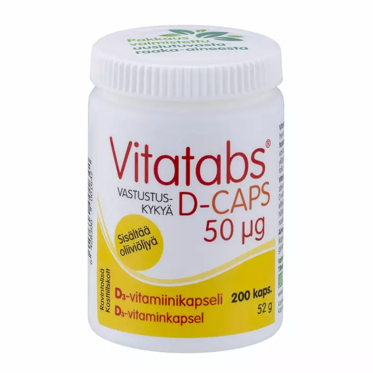 Vitatabs D-Caps 50 200 kaps. / 52 g - Hyvinvointi - 81000024 - 1