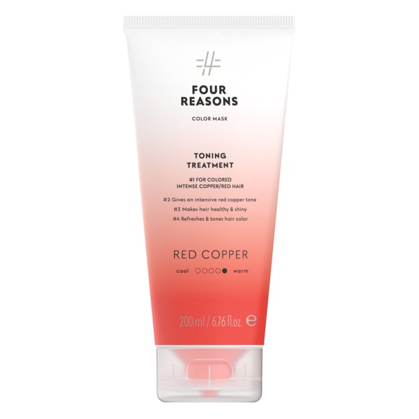 Four Reasons Color Mask Toning Treatment Red Copper 200ml - sävyttävä hiusnaamio - Color mask kupari hiuksille - 6418414036296 - 1