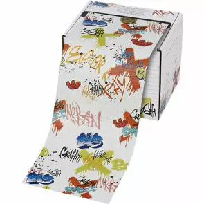 Sibel Embossed Alufoil GRAFFITI Roll 12.7x97m 15µ - Hiusten värjäys- ja vaalennustavikkeet - 15000716 - 1