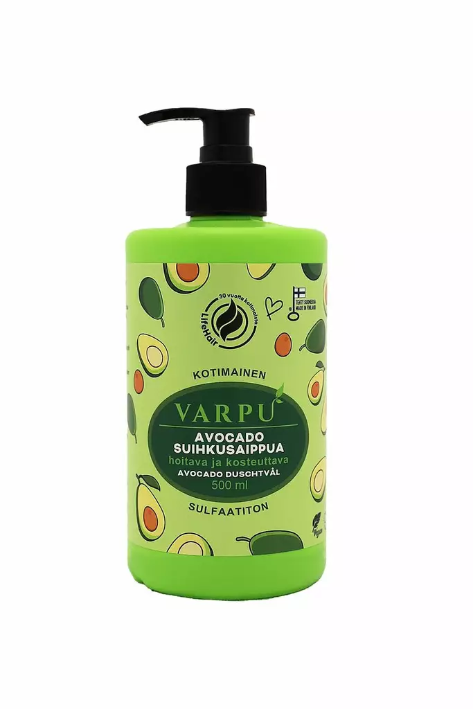 Varpu Avocado suihkusaippua 500ml - Vartalonhoitotuotteet - 17600007 - 1