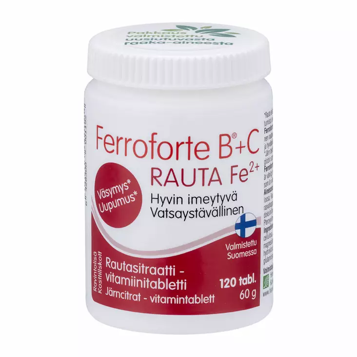 Ferroforte B+ C 120 tabl. / 60g - Hyvinvointi - 81000029 - 1